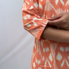 Cotton Ikkat Orange Handloom Dress