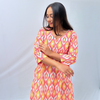 Cotton Ikkat Pink Handloom Dress