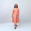 Cotton Ikkat Pink Handloom Dress