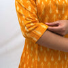 Mercerised Ikkat Yellow Handloom Dress