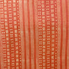 Dabu Orange Geometric Slub Cotton Hand Block Printed Fabric