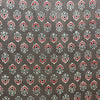 Modal Silk Ajrakh Brown Floral Hand Block Printed Fabric