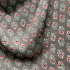Modal Silk Ajrakh Brown Floral Hand Block Printed Fabric