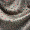 Modal Silk Ajrakh Brown Floral Hand Block Printed Fabric