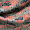 Modal Silk Ajrakh Brown Floral Hand Block Printed Fabric