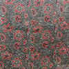Modal Silk Ajrakh Brown Floral Hand Block Printed Fabric
