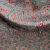 Modal Silk Ajrakh Brown Floral Hand Block Printed Fabric