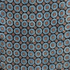 Modal Silk Ajrakh Black Floral Hand Block Printed Fabric