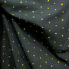 Dabu Green Slub Cotton Polka Dots Hand Block Printed Fabric