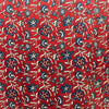 Modal Silk Ajrakh Red Floral Hand Block Printed Fabric