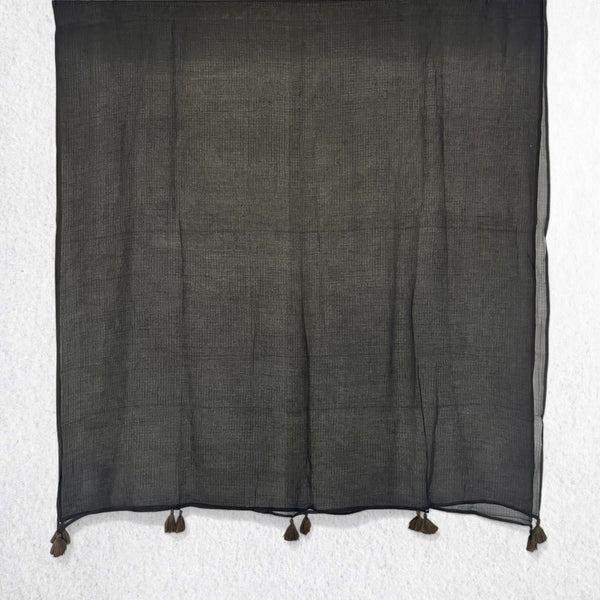 Brown Mul Cotton Kota Doria Dupatta