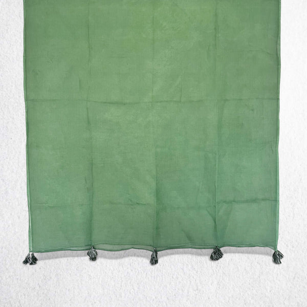 Green Mul Cotton Kota Doria Dupatta