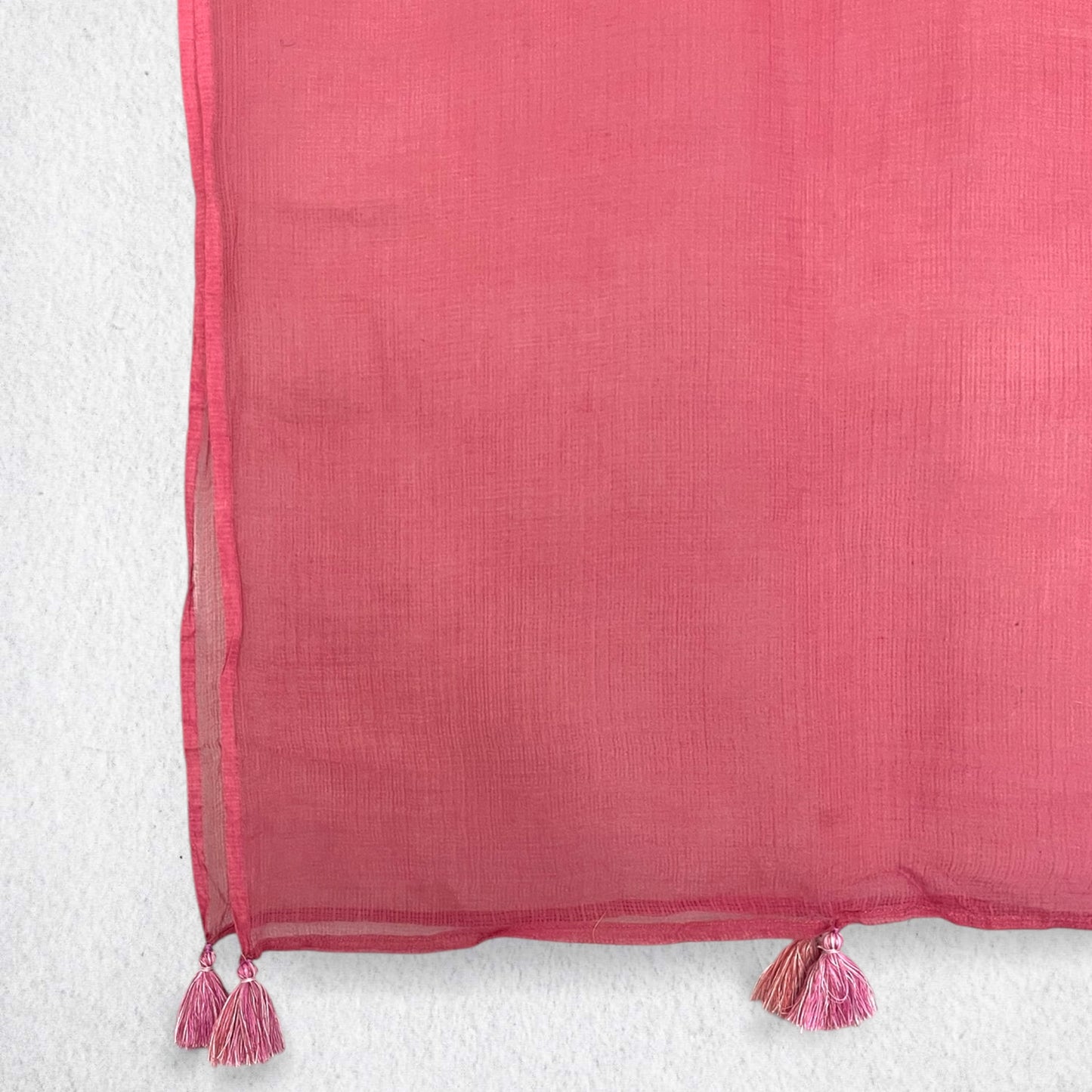 Pink Mul Cotton Kota Doria Dupatta