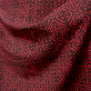 Dabu Red Geometric Hand Block Printed Fabric
