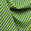 Dabu Green Geometric Hand Block Printed Fabric
