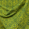 Dabu Green Floral Hand Block Printed Fabric