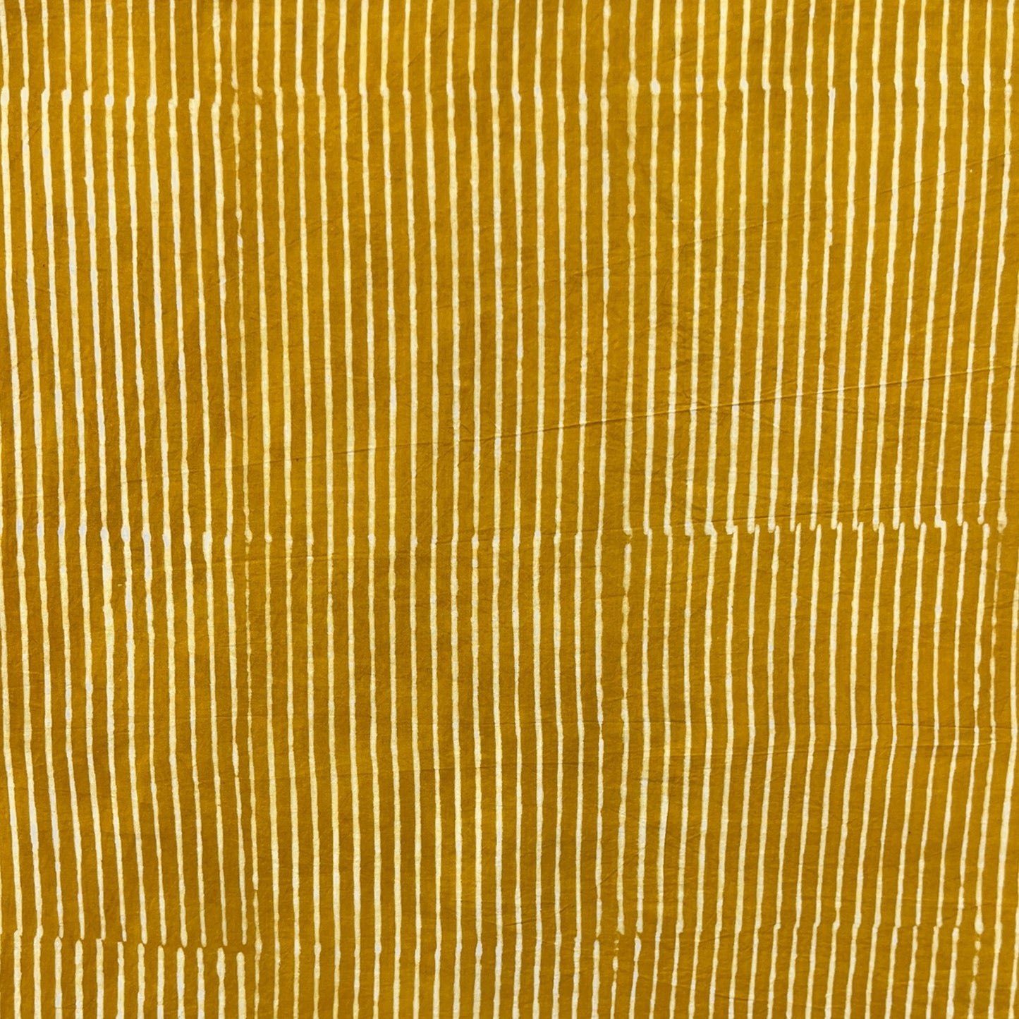 Dabu Yellow Stripes Hand Block Printed Fabric