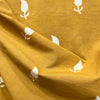 Dabu Yellow Floral Hand Block Printed Fabric