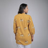 Dabu Yellow Elephat Motif Hand Block Printed Tunic