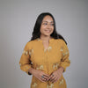 Dabu Yellow Elephat Motif Hand Block Printed Tunic