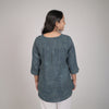 Turquoise Dabu Geometric Hand Block Printed Tunic