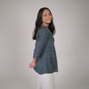 Turquoise Dabu Geometric Hand Block Printed Tunic