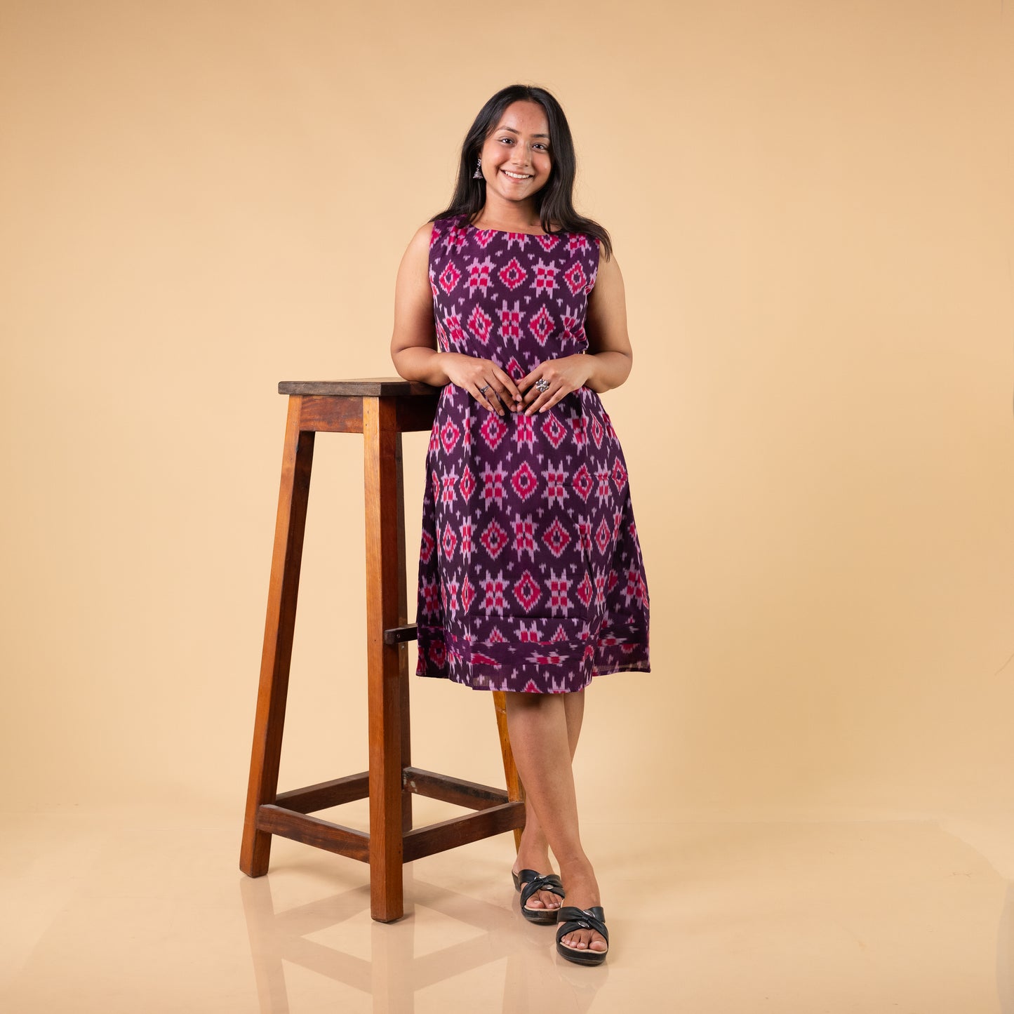 Handwoven Mercerised Ikkat Dress