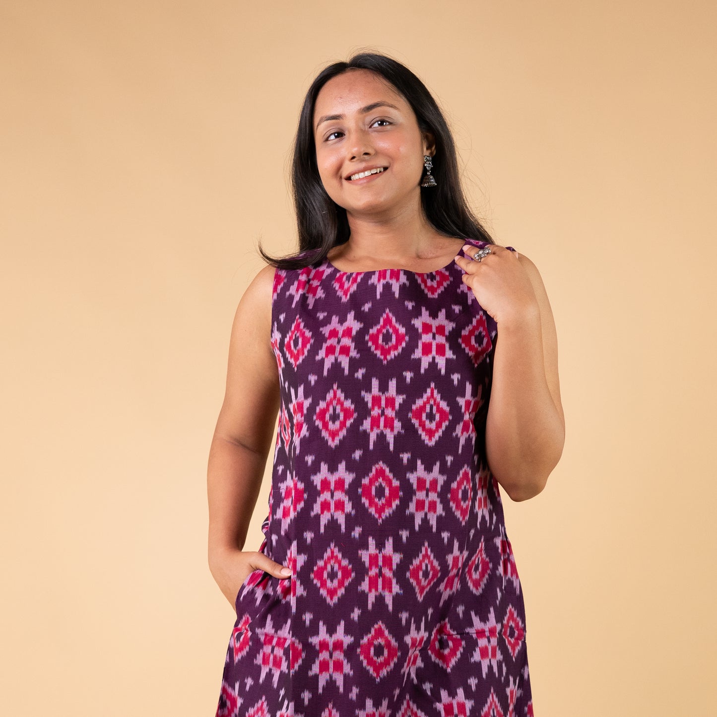 Handwoven Mercerised Ikkat Dress