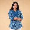 Dabu Blue Hand Block Printed Tunic