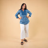 Dabu Blue Hand Block Printed Tunic