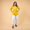 Dabu Yellow Hand Block Printed Tunic