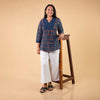 Ajrakh Blue Hand Block Printed Tunic