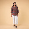 Ajrakh Brown Hand Block Printed Tunic