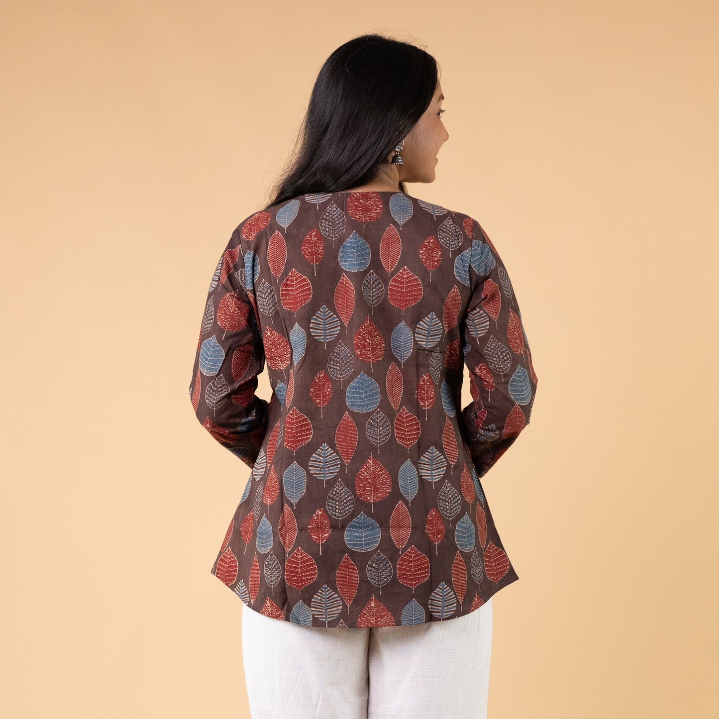 Ajrakh Brown Hand Block Printed Tunic