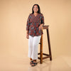 Ajrakh Brown Hand Block Printed Tunic